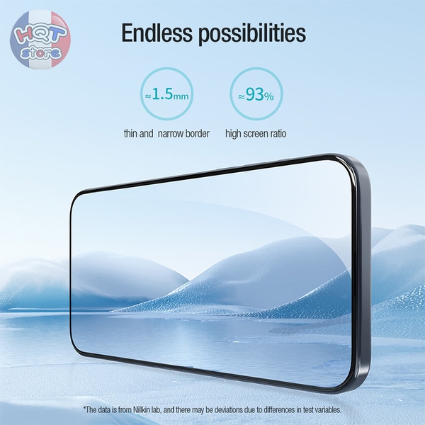 Kính cường lực Nillkin EZ Set Glass IPhone 15 Pro Max khung tự dán