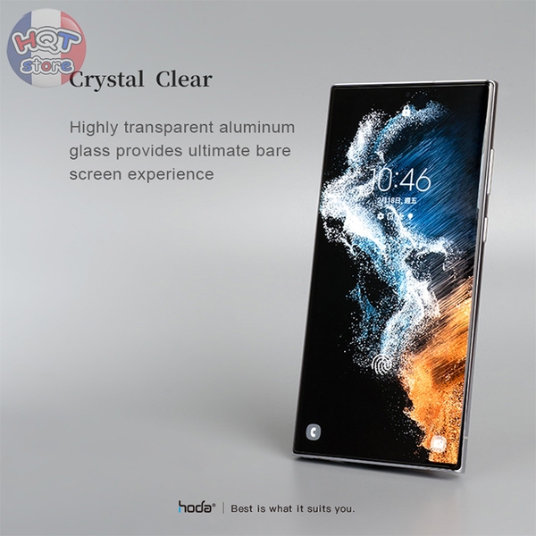 Kính cường lực trong suốt full keo UV HODA Clear cho Samsung S22 Ultra