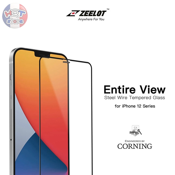 Kính cường lực full trong ZEELOT 2.75D PureShield IPhone 12 Pro Max