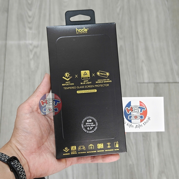Kính HODA 2.5D 3in1 AB TUV Matte AR iPhone 17 Pro Max / 17 Pro