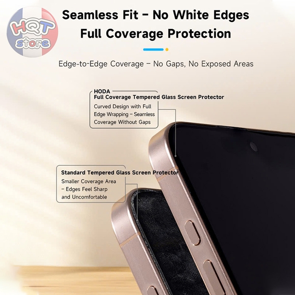 Kính HODA 3D DLC CLEAR Diamond Like Carbon iPhone 16 Pro Max / 16 Pro