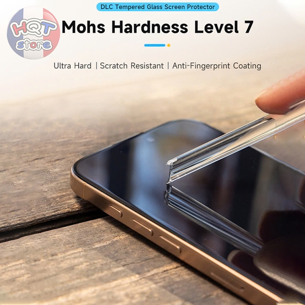 Kính HODA 3D DLC CLEAR Diamond Like Carbon iPhone 16 Pro Max / 16 Pro