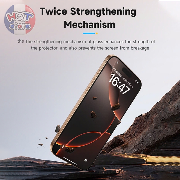 Kính HODA 3D DLC CLEAR Diamond Like Carbon iPhone 16 Pro Max / 16 Pro