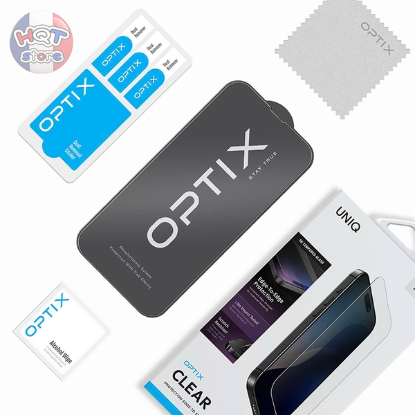 Kính không viền UNIQ Optix Clear iPhone 16 Pro Max 16 Pro 16 Plus 16