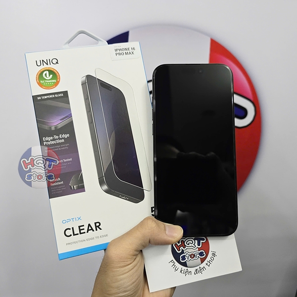 Kính không viền UNIQ Optix Clear iPhone 16 Pro Max 16 Pro 16 Plus 16
