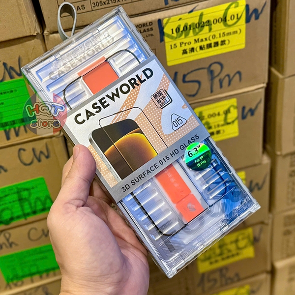 Kính siêu mỏng CaseWorld 0.15mm iPhone 16 Pro Max / 16Pro / 15 Pro Max