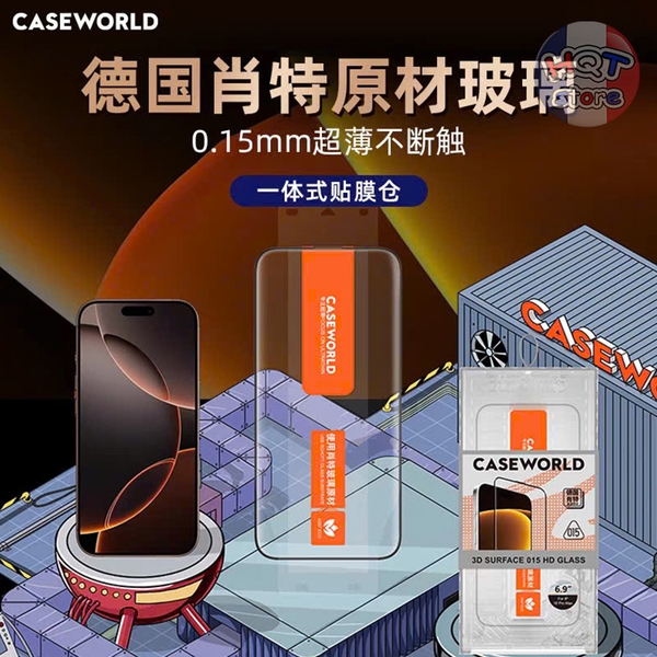 Kính siêu mỏng CaseWorld 0.15mm iPhone 16 Pro Max / 16Pro / 15 Pro Max
