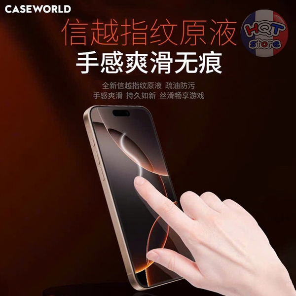 Kính siêu mỏng CaseWorld 0.15mm iPhone 16 Pro Max / 16Pro / 15 Pro Max