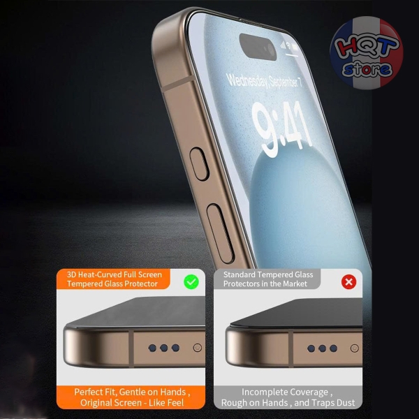 Kính HODA 3D AB BLR60 Chống Ánh Sáng Xanh iPhone 17 Pro Max 16 Pro Max