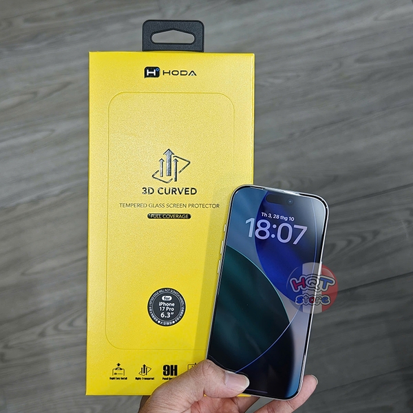 Kính HODA 3D Clear IPhone 17 Pro Max 17Pro Air 16 Pro Max 15 Pro Max