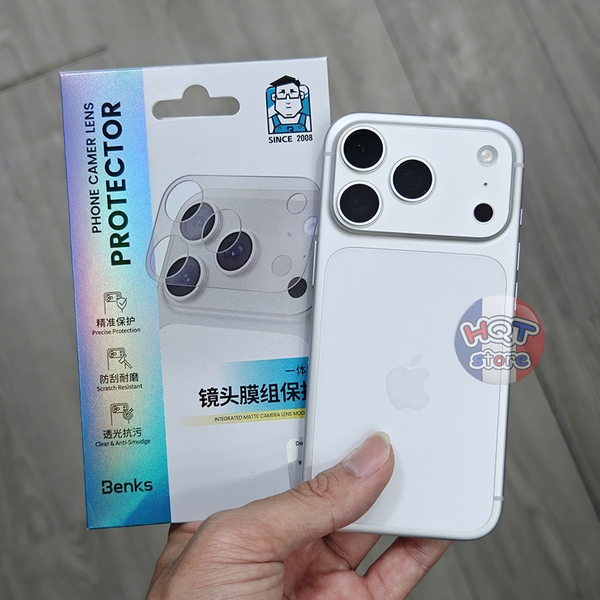 Miếng dán bảo vệ Camera Benks Integrated Matte iPhone 17 Pro Max 17Pro