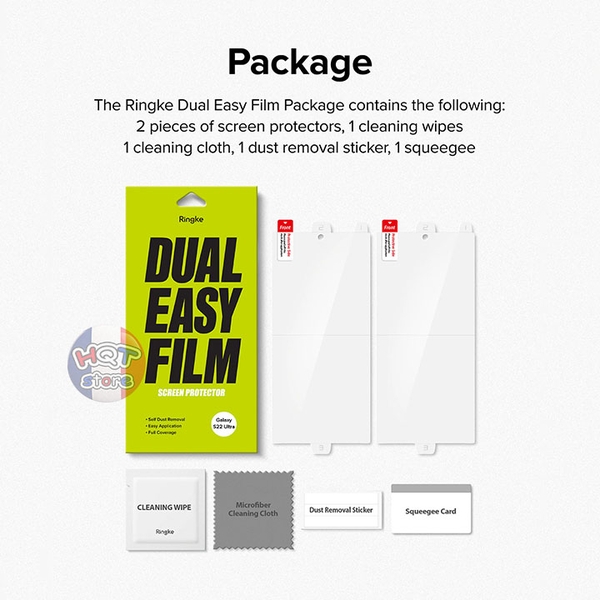 Miếng dán màn hình Ringke Dual Easy Film Samsung S22 Ultra (2 miếng)