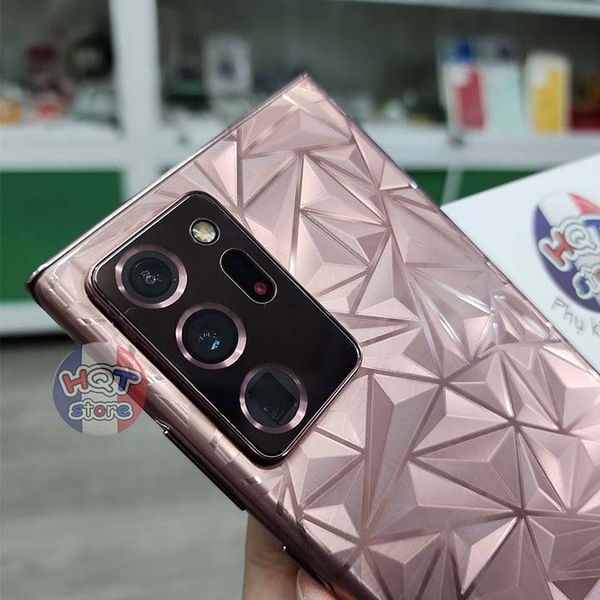 Miếng dán mặt lưng 3D vân kim cương cho Note 20 Ultra (5G) trong suốt