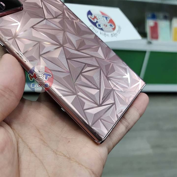 Miếng dán mặt lưng 3D vân kim cương cho Note 20 Ultra (5G) trong suốt