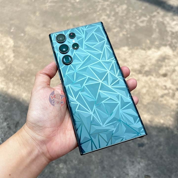 Miếng dán mặt lưng 3D vân kim cương cho S22 Ultra / S22 Plus / S22