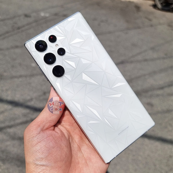 Miếng dán mặt lưng 3D vân kim cương cho S22 Ultra / S22 Plus / S22