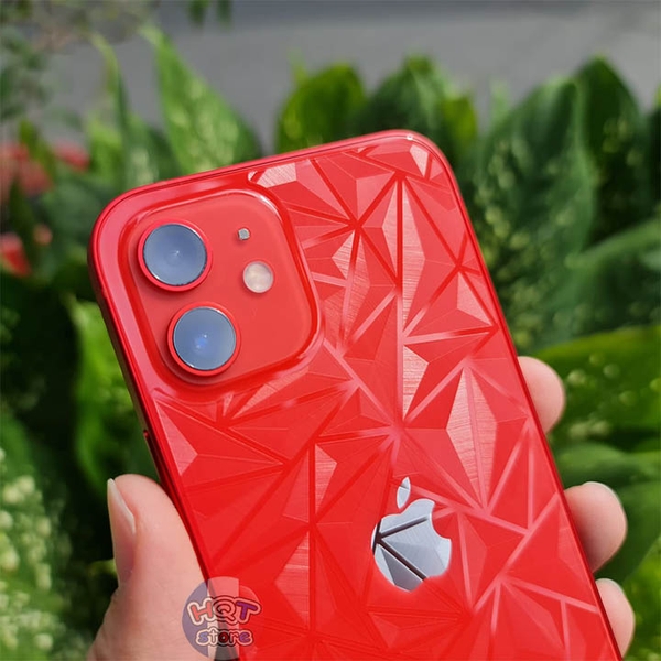 Miếng dán mặt lưng 3D vân kim cương Iphone 12 / 12 Mini