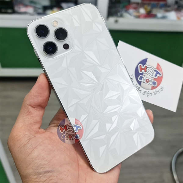 Miếng dán mặt lưng 3D vân kim cương Iphone 12 Pro Max / 12 Pro