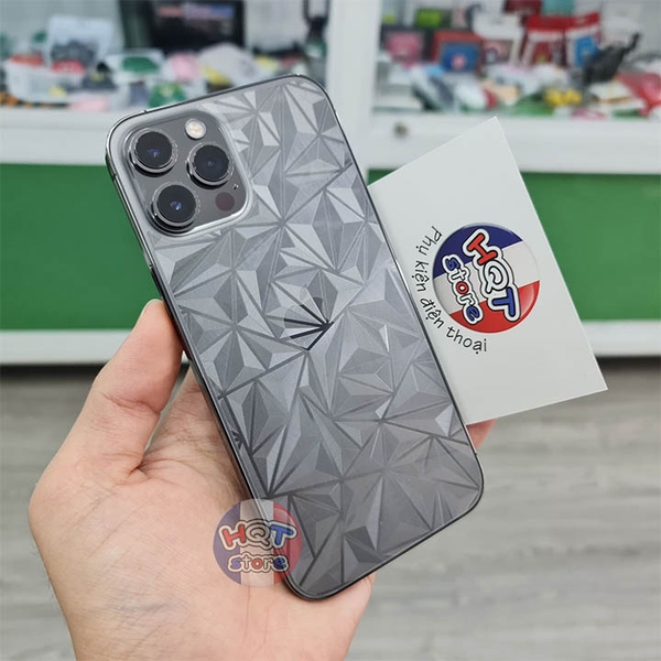 Miếng dán mặt lưng 3D vân kim cương Iphone 12 Pro Max  12 Pro