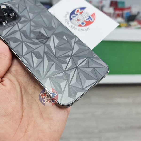 Miếng dán mặt lưng 3D vân kim cương Iphone 12 Pro Max  12 Pro