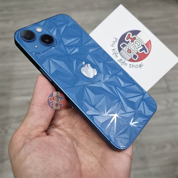 Miếng dán mặt lưng 3D vân kim cương Iphone 13 / 13 Mini