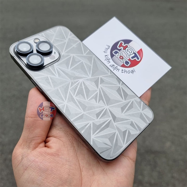 Miếng dán mặt lưng 3D vân kim cương Iphone 13 Pro Max / 13 Pro