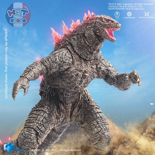 Mô hình Godzilla Evolved 2.0 Translucent HIYA Exquisite Basic Action Figure