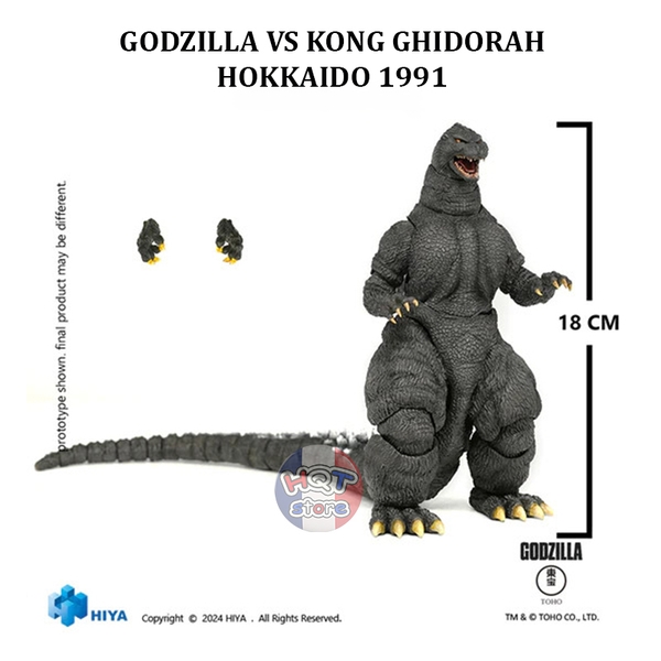 Mô hình Godzilla Hokkaido 1991 Action Figure HIYA God vs King Ghidorah