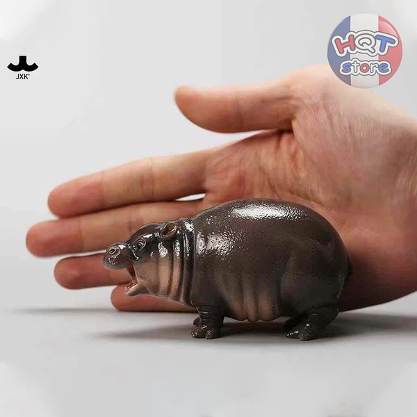 Mô Hình Hà Mã Lùn Moo Deng hãng JXK Hippopotamus Resin
