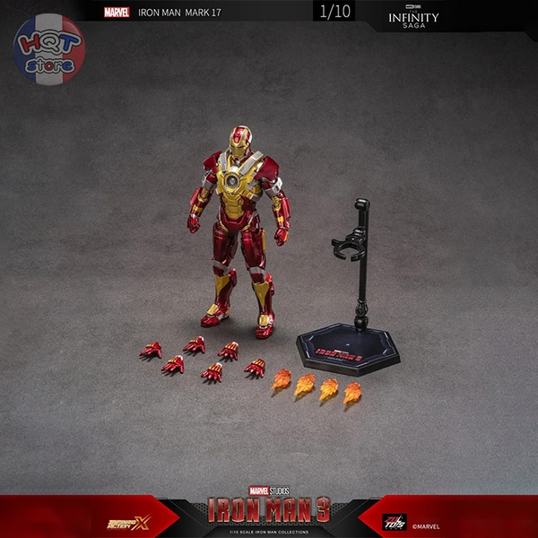 Mô hình iRon Man Mark 17 ZD Toys Heartbreaker chính hãng tỉ lệ 1/10