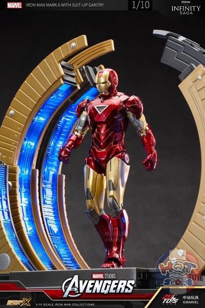 Mô hình iRon Man Mark 6 Suit-up Gantry ZD Toys tỉ lệ 1/10 (Mark VI)