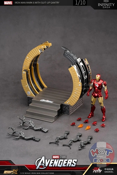 Mô hình iRon Man Mark 6 Suit-up Gantry ZD Toys tỉ lệ 1/10 (Mark VI)
