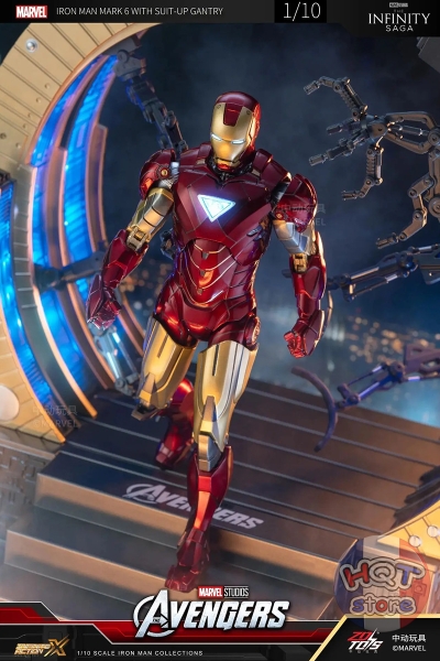 Mô hình iRon Man Mark 6 Suit-up Gantry ZD Toys tỉ lệ 1/10 (Mark VI)