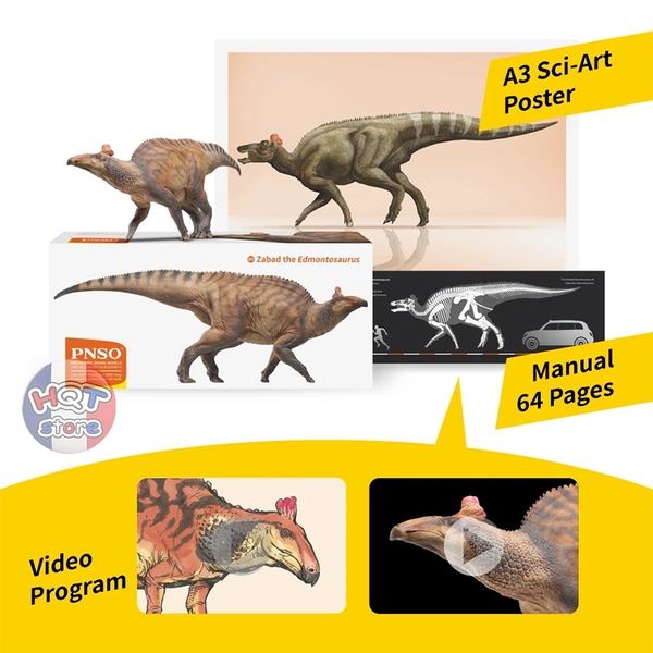 Mô hình khủng long Edmontosaurus PNSO 80 Zabad tỉ lệ 1/35