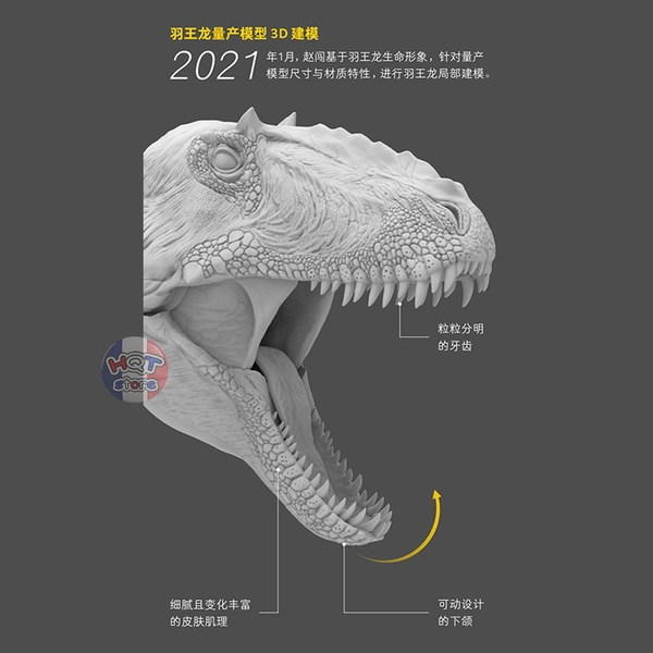 Mô hình Khủng Long Yutyrannus PNSO 2021 Yinqi tỉ lệ 1/35 chính hãng