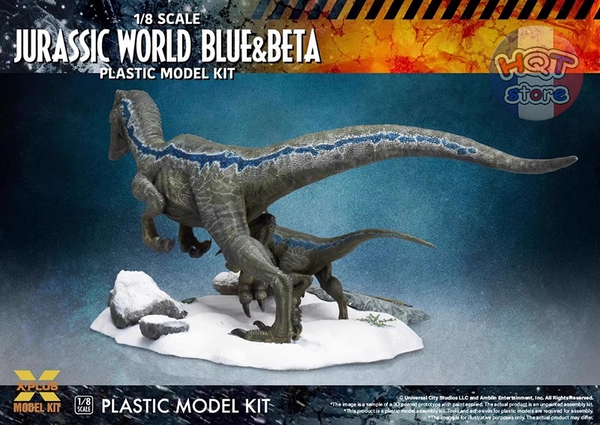 Mô hình lắp ráp khủng long Velociraptor Blue & Beta X-PLUS tỉ lệ 1/18