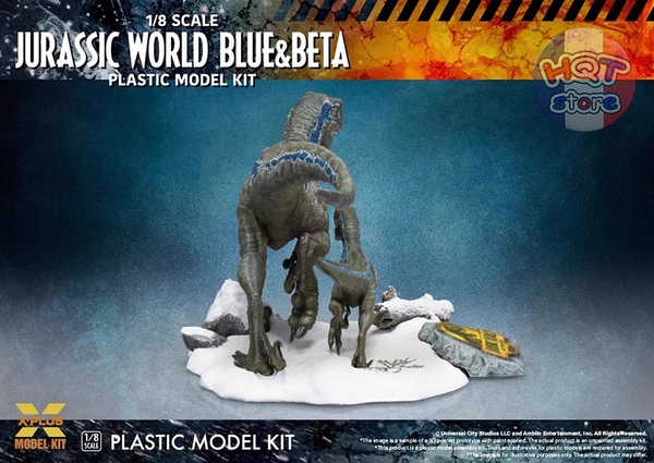 Mô hình lắp ráp khủng long Velociraptor Blue & Beta X-PLUS tỉ lệ 1/18