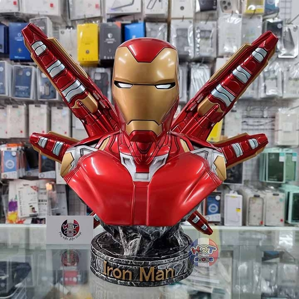 Mô hình tượng bán thân IRon Man Mark 85 Polystone tỉ lệ 1/2 36cm