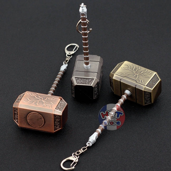 Móc khóa Búa Mighty Thor Mjolnir 12cm Love And Thunder kim loại