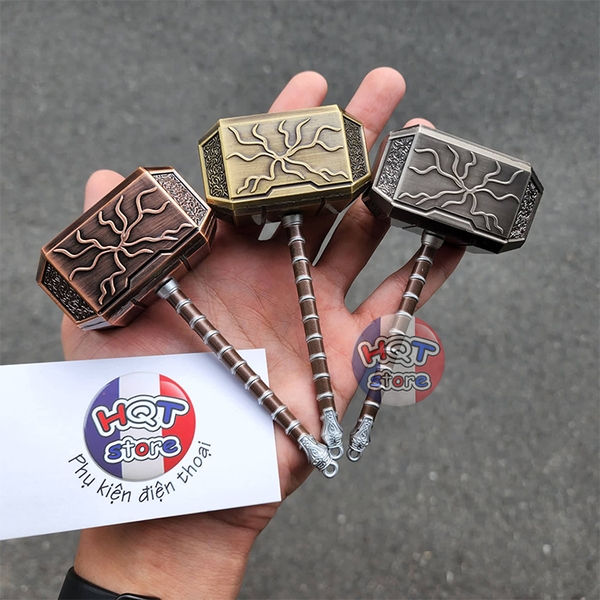 Móc khóa Búa Mighty Thor Mjolnir 12cm Love And Thunder kim loại