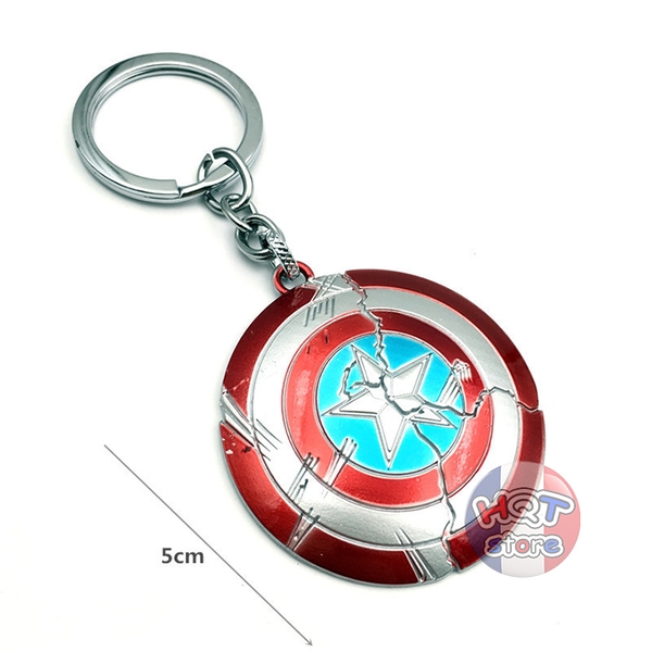 Móc khóa khiên Captain America Broken Shield Endgame bằng kim loại