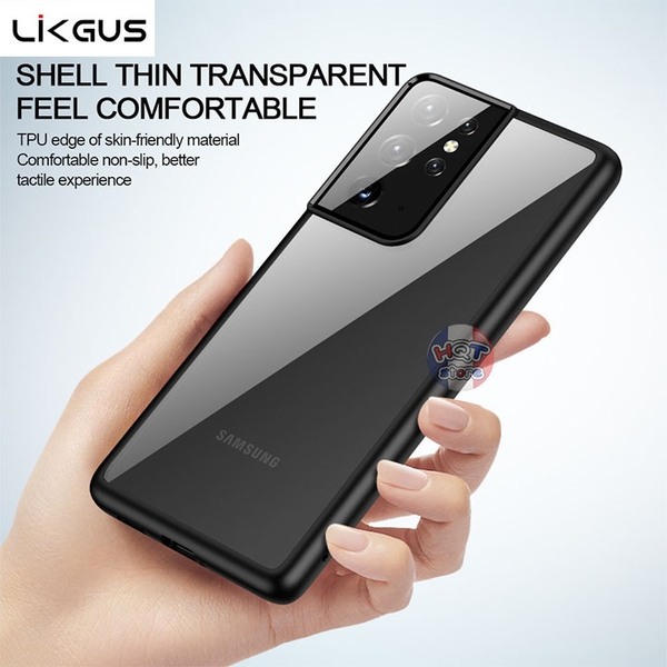 Ốp lưng trong suốt viền mỏng Likgus Bright S21 Ultra S21 Plus S21