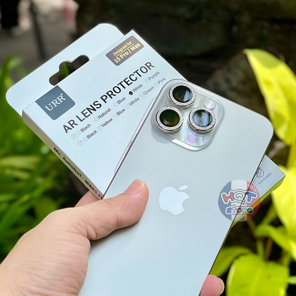 Ốp Camera đính đá URR Diamond Lens iPhone 15 Pro Max 15 Pro 15 Plus 15