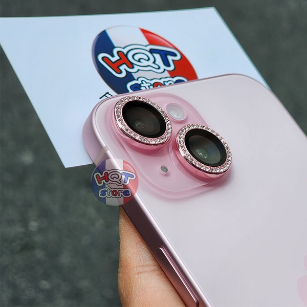 Ốp Camera đính đá URR Diamond Lens iPhone 15 Pro Max 15 Pro 15 Plus 15