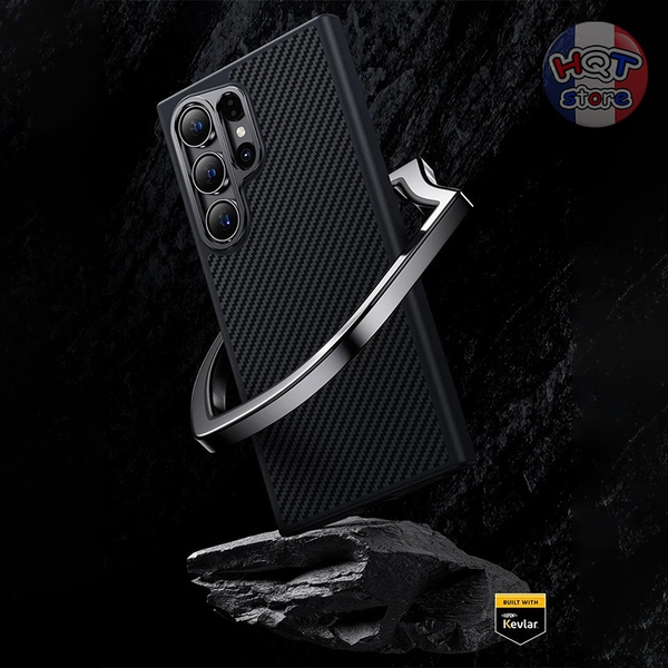 Ốp carbon 600D Benks MagClap ArmorPro Case cho S24 Ultra (Viền dẻo)