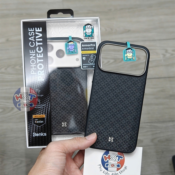 Ốp carbon Benks ArmorGrid ArmorPro Y2 Case iPhone 17 Pro Max / 17 Pro