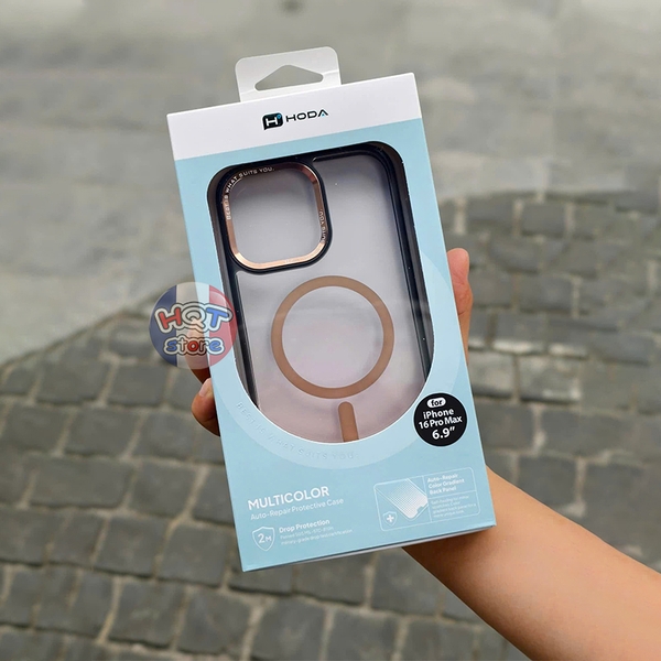 Ốp chống sốc HODA Multicolor Case Magsafe cho IPhone 16 Pro Max 16 Pro