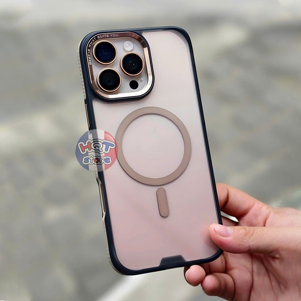 Ốp chống sốc HODA Multicolor Case Magsafe cho IPhone 16 Pro Max 16 Pro