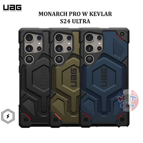 Ốp chống sốc UAG Monarch Pro W Kevlar Magsafe S24 Ultra chính hãng