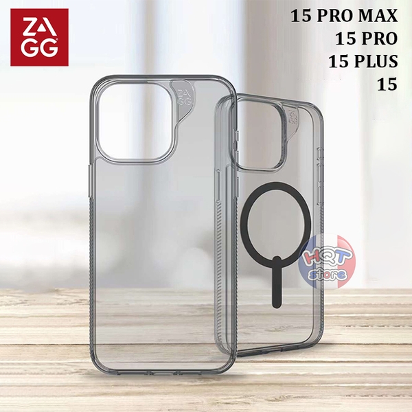 Ốp chống sốc ZAGG Clear Case IPhone 15 Pro Max / 15 Pro / 15 Plus / 15